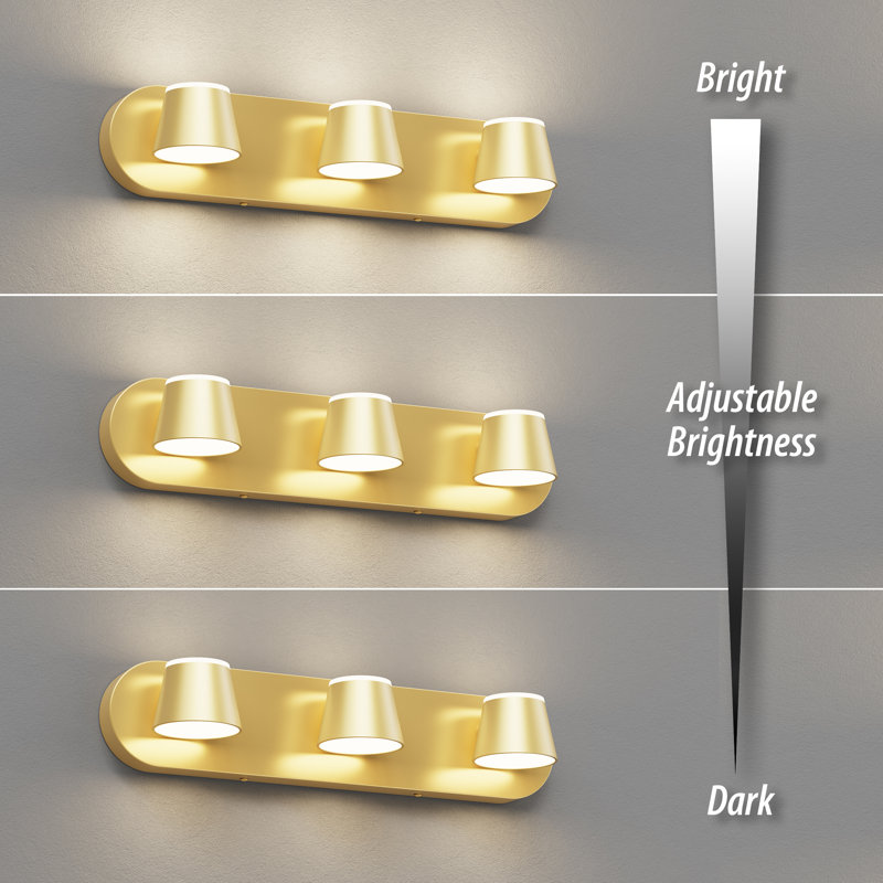 Latitude Run® Boze Led Bathroom Lighting Fixtures With UpDown Acrylic Lampshade 4000K Daylight